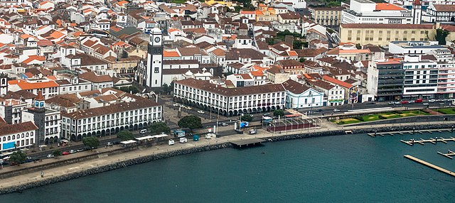 Vista de Ponta Delgada em São Miguel
