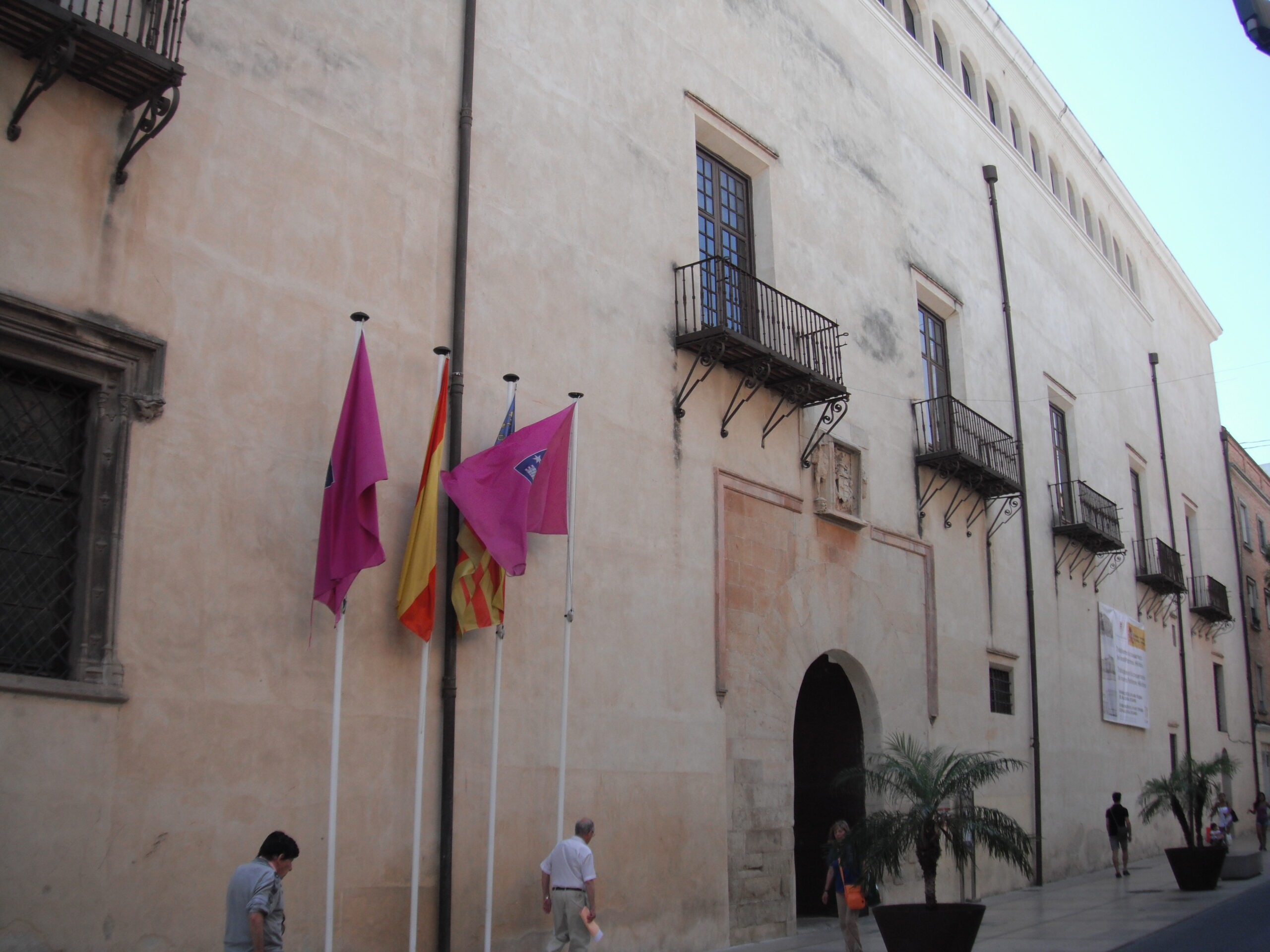 Fachada do Palau Ducal de Gandia no centro histórico