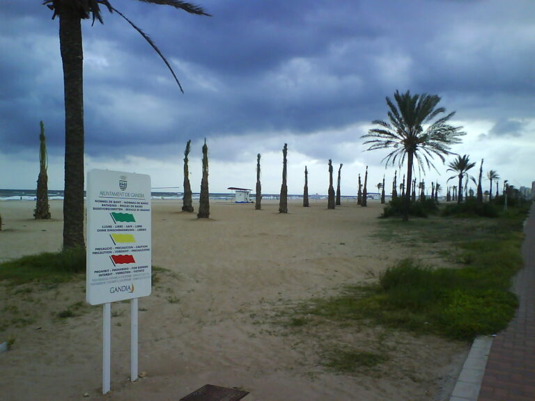 Playa y paseo marítimo de Gandia