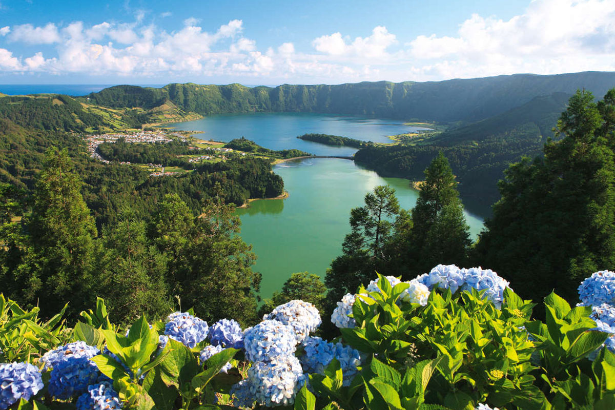 São Miguel Island landscape in the Azores