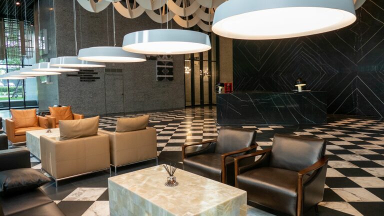 Interior de hotel para uma estadia confortável