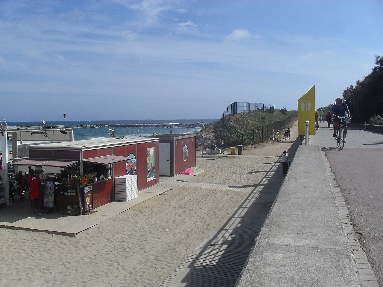 Passeio e acesso à praia da Mar Bella, em Barcelona