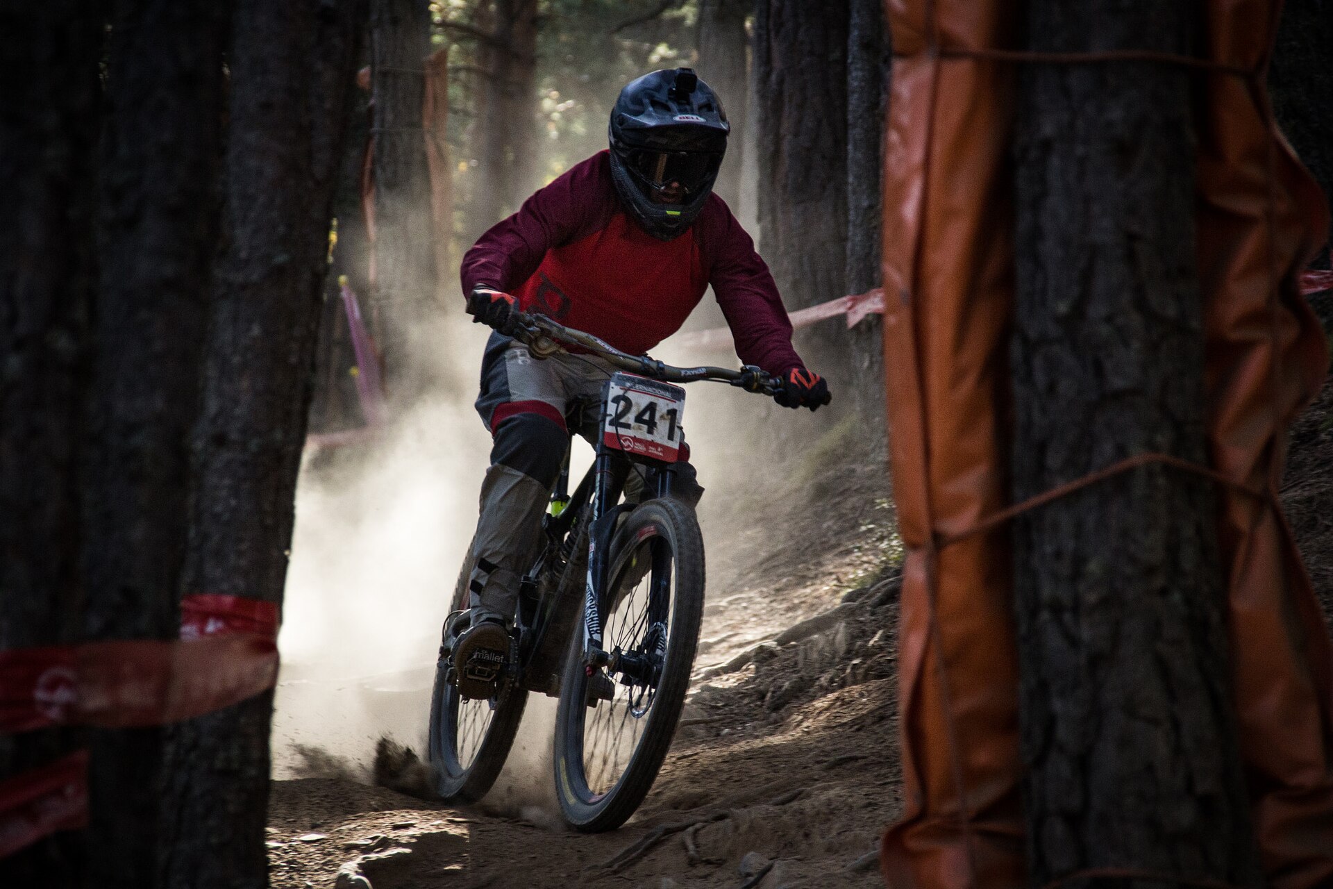 Downhill rider at Vallnord Bike Park, Andorra