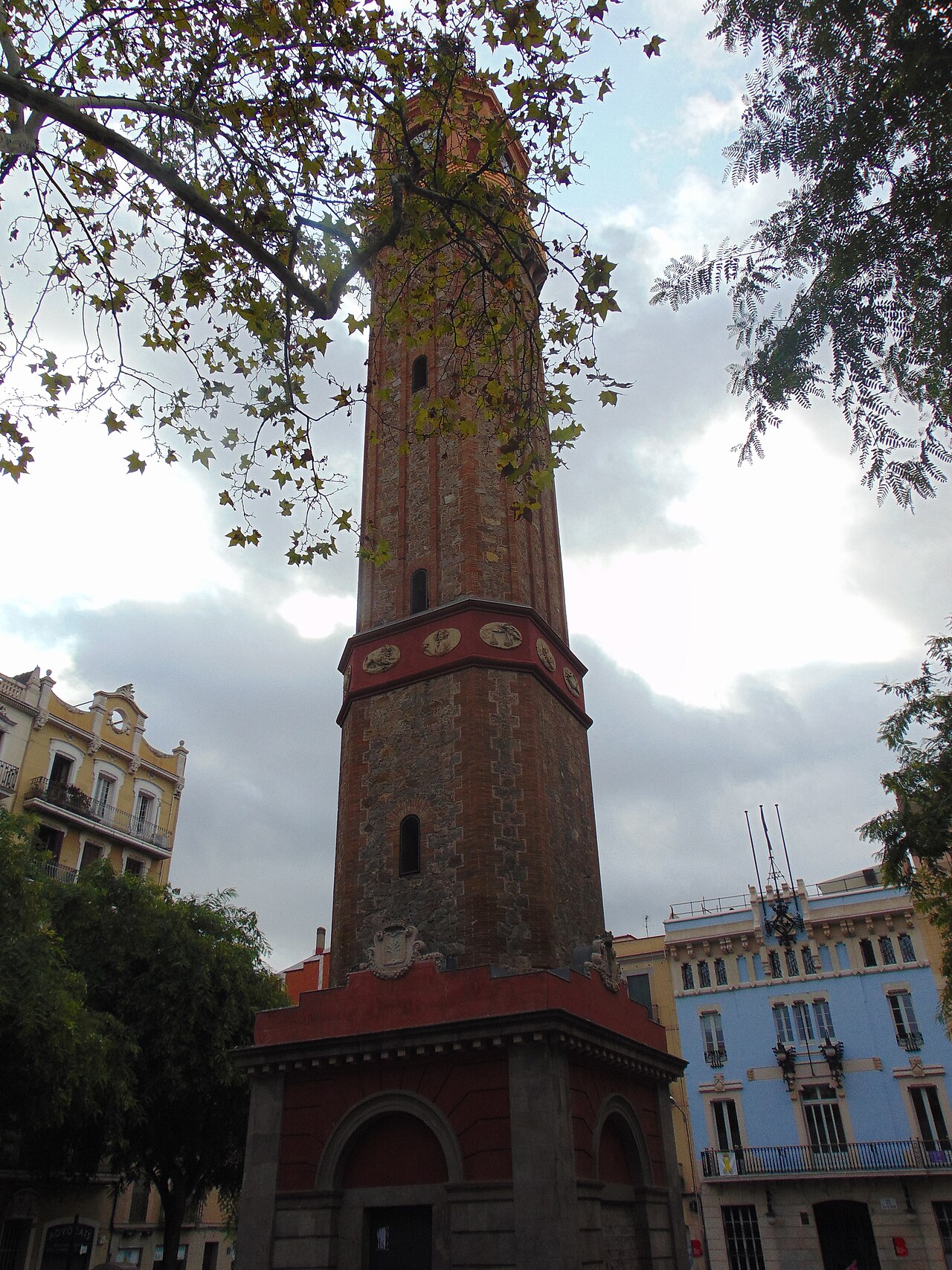 Campanar de Gràcia, the clock tower in Plaça de la Vila de Gràcia
