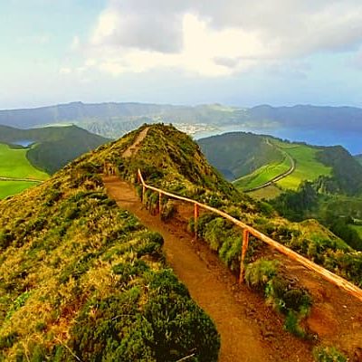 Miradouro da Boca do Inferno na ilha de São Miguel, Açores